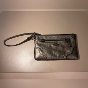 Coach Metallic Leather Wristlet